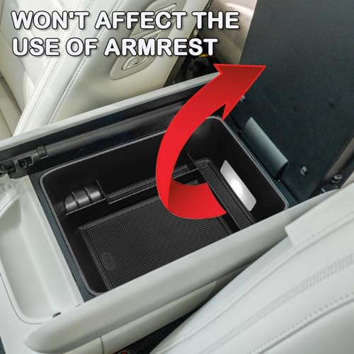 Neepiar Center Console Organizer Tray Compatible with 2024 2025 Hyundai Santa Fe Interior Storage Box Insert Secondary Accessories (Armrest storage tray) - Image 5