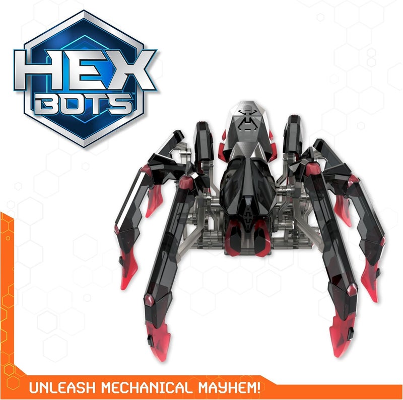 HEX BOTS روبوت تحكم عن بعد لعنكبوت الرتيلاء، لعبة روبوت عنكبوت قابلة لإعادة الشحن للأطفال، عنكبوت روبوتي قابل للتعديل، ألعاب روبوت للأولاد والبنات من سن 6 سنوات فما فوق | لعبة عنكبوت ميكانيكية RC، توجيه بزاوية 360 درجة، عيون LED متوهجة، جهاز تحكم سهل الاستخدام، ألعاب مزحة وهدايا للأطفال من سن 6 سنوات فما فوق - Image 4