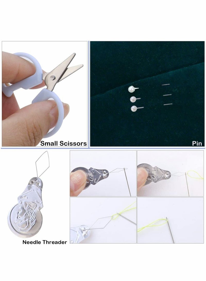 Excefore Min Travel Sewing Kit, 2 Pack Portable Sewing Tool Kits with Threads Scissors Hand Sewing Needles, Plastic Sewing Kit Box DIY Sewing Supplies Beginner Friendly Emergency Sewing Repair Kit - Image 3