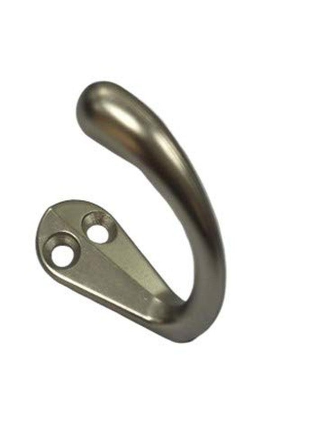 QCAA Premium Quality Single Prong Robe Hook Hanger, Zinc Die Cast, Matte Nickel, Made in Taiwan, 6 Pack - Image 3