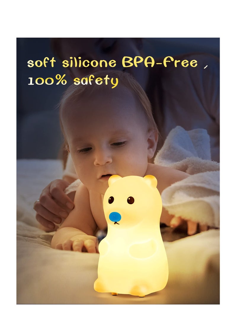 SYOSI Night Light for Kids, Elephant Nursery Night Lights with Remote, 7 Color Kawaii Lamp, Room Decor, USB Rechargeable, Cute Lamp Gifts for Baby, Children, Toddlers, Teen Girls - Image 2