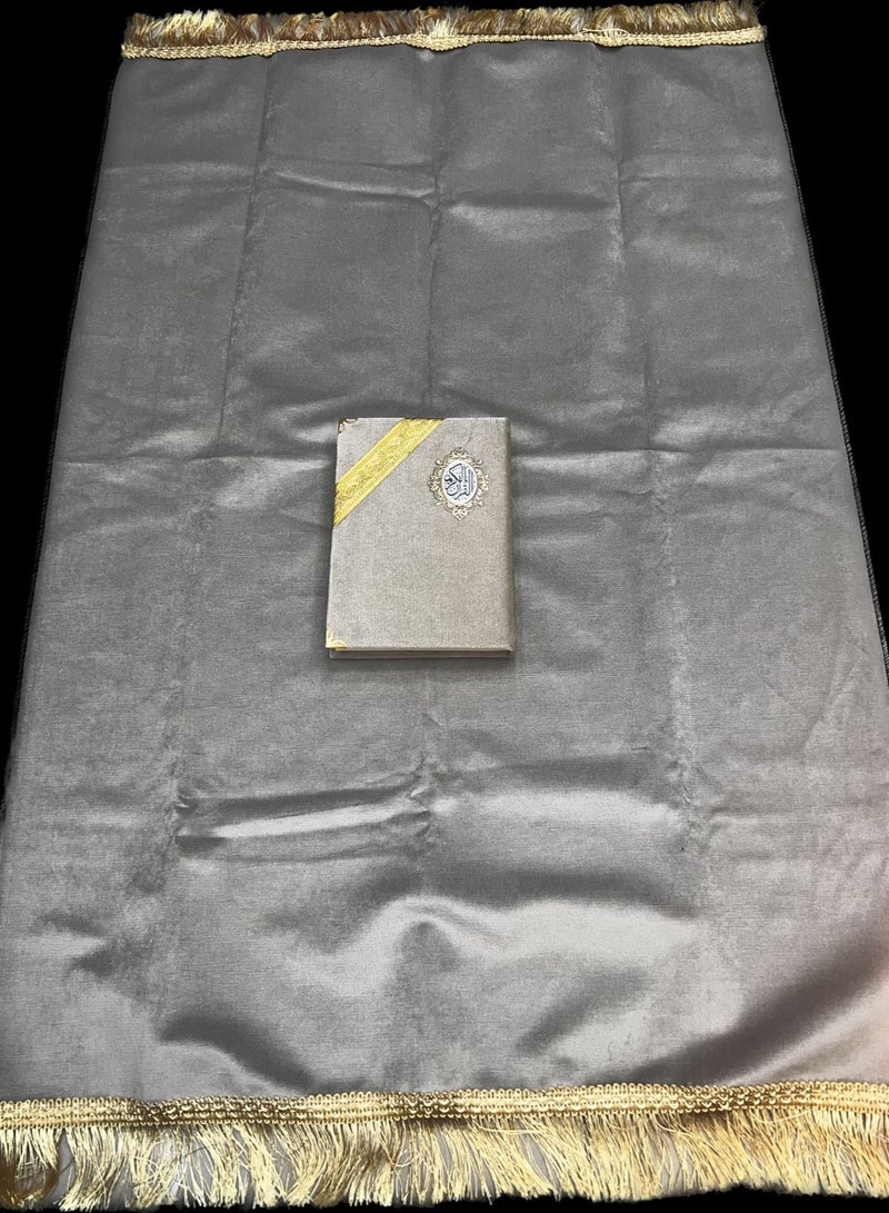 A set of prayer rug with a Qur’an wrapped in the same color very suitable for gifts and giveaways as a for your loved ones - Image 3