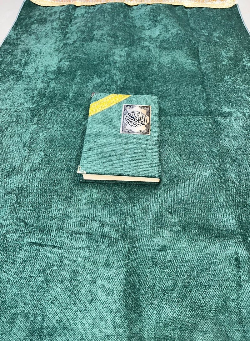 A set of prayer rug with a Qur’an wrapped in the same color very suitable for gifts and giveaways as a for your loved ones - Image 4
