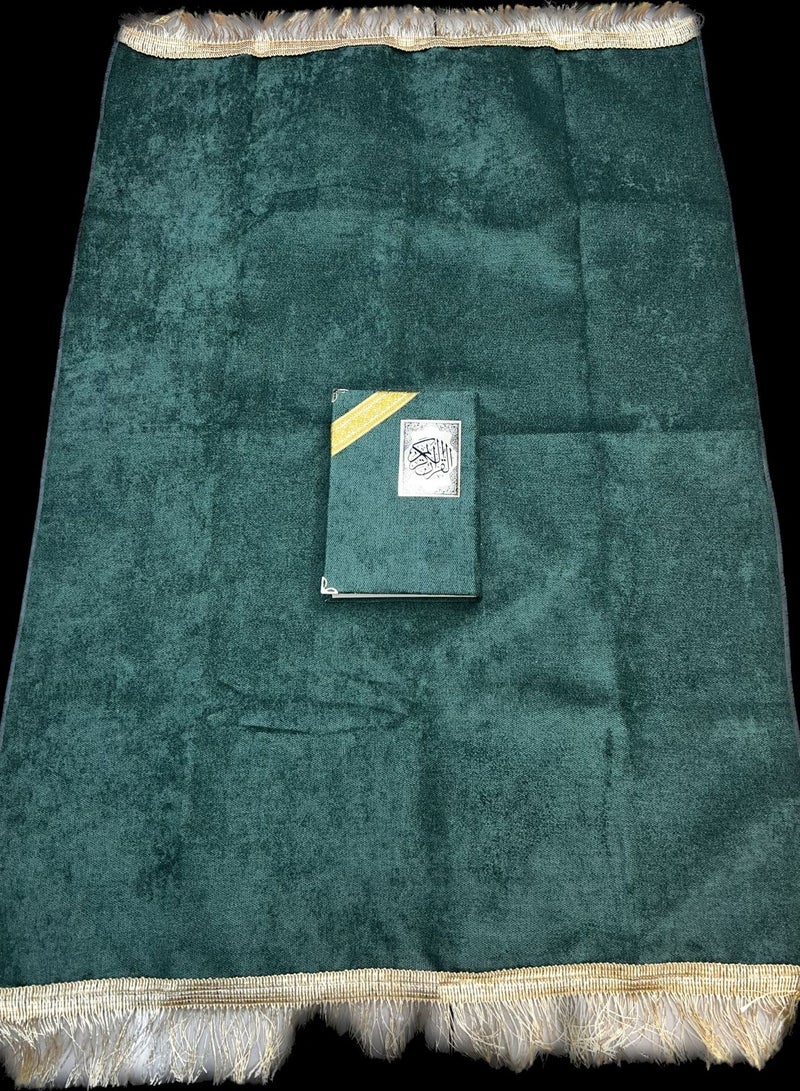 A set of prayer rug with a Qur’an wrapped in the same color very suitable for gifts and giveaways as a for your loved ones - Image 2