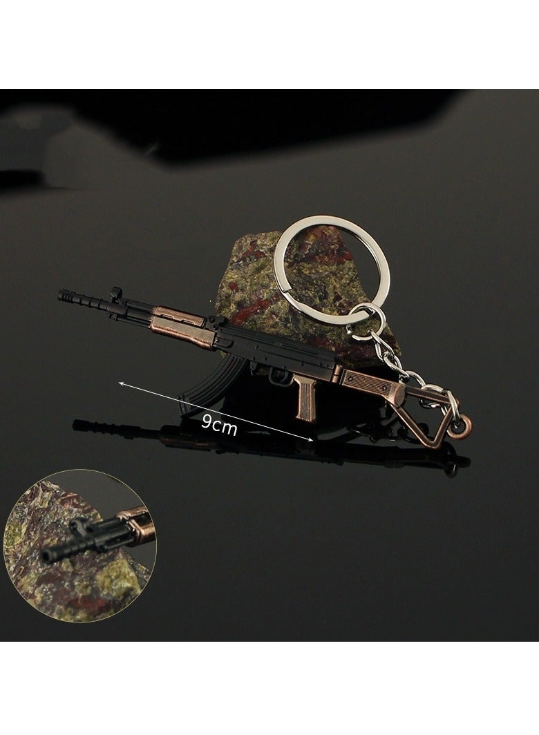 3 قطع من سلسلة المفاتيح المعدنية الصغيرة PUBG ذات الطراز القديم - Image 2