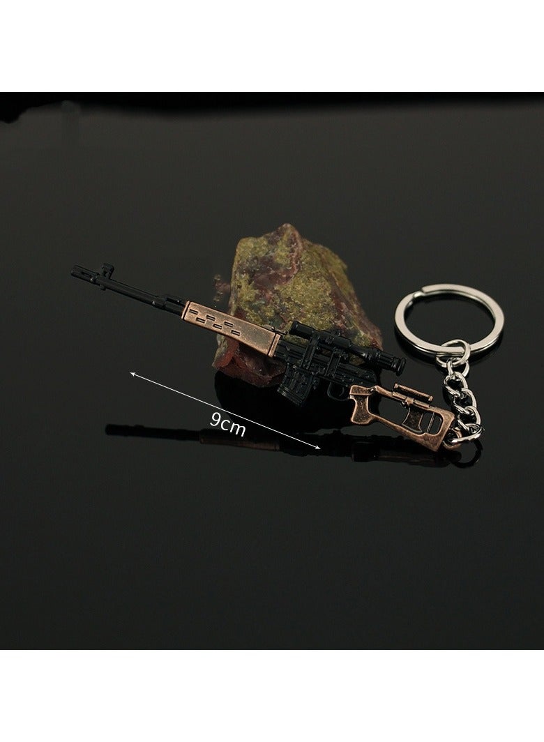 3 قطع من سلسلة المفاتيح المعدنية الصغيرة PUBG ذات الطراز القديم - Image 3