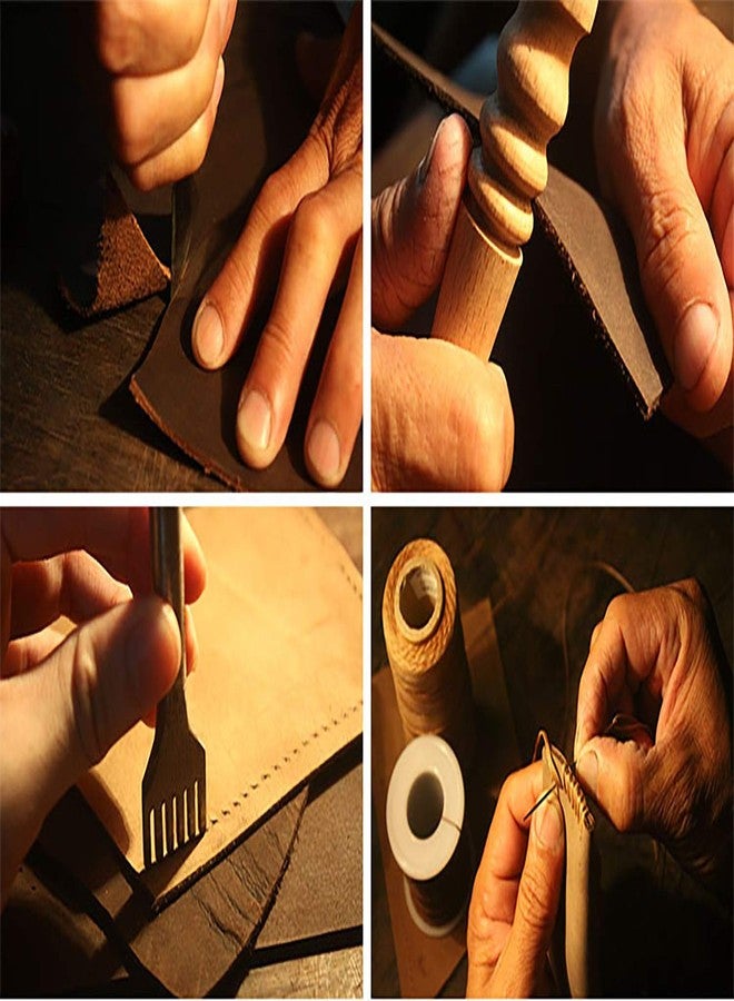 aolaso Handmade Leather Double Pen Case Crazy Horse Leather Fountain Pen Pouch Protective Sleeve Cover- Gift for Christmas - Image 5