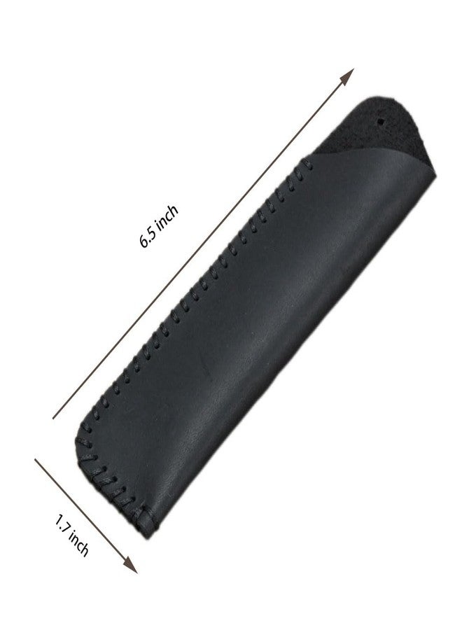 aolaso Handmade Leather Double Pen Case Crazy Horse Leather Fountain Pen Pouch Protective Sleeve Cover- Gift for Christmas - Image 4