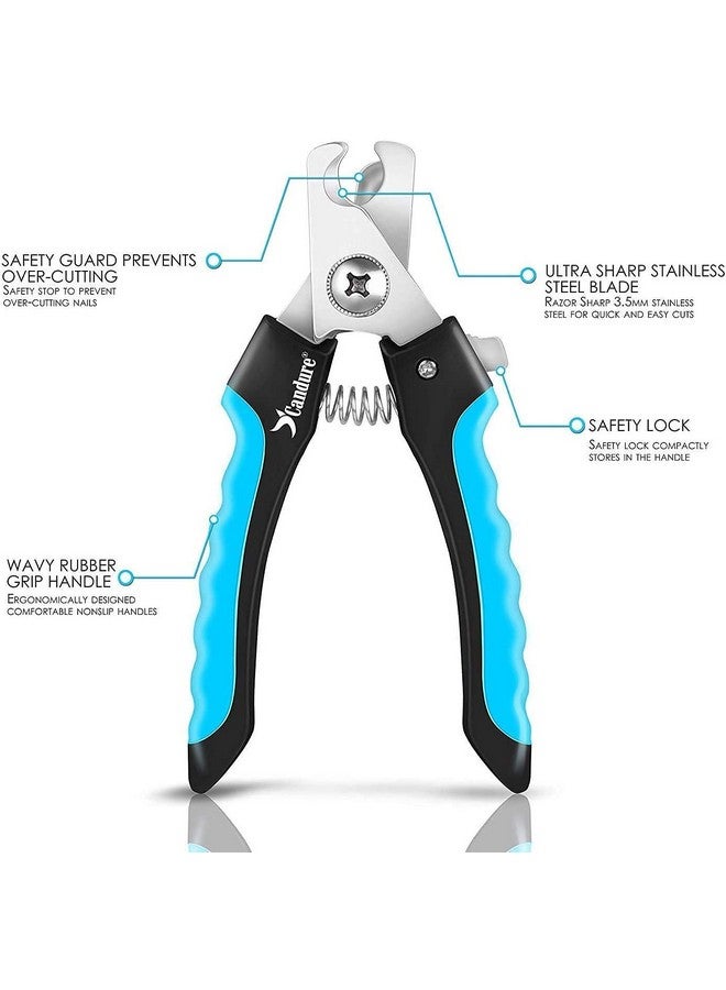 Candure Candure Dog Nail Clippers Professional Dog Nail Trimmers Suitable for Large to Medium Dogs, Cats, Rabbits and Guinea Pigs - Safety Lock/Protective Guard to Avoid Over Cutting  - Image 3