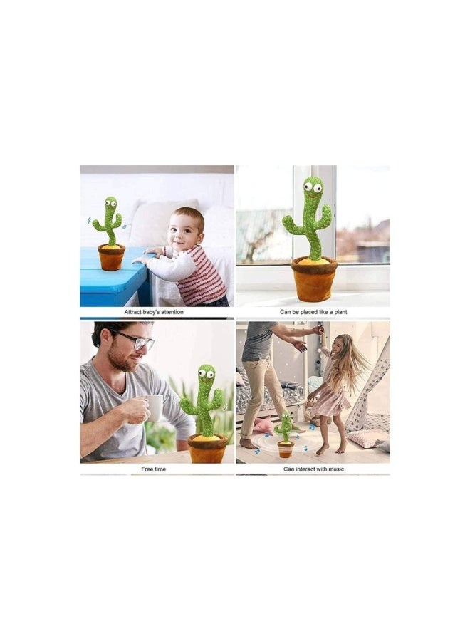 Electric Dancing Cactus Plant Stuffed Toy Beautiful And Cute Eyes With Music - Image 4