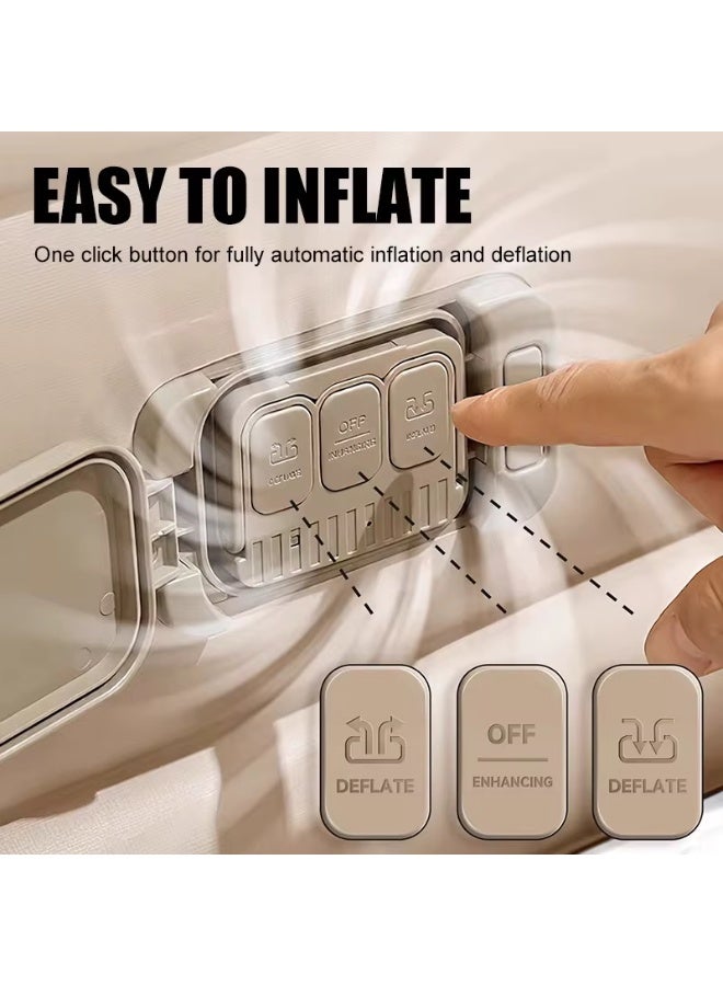 RH Air mattress with Built in Pump Raised in 2 min Quick self inflating Air Mattress , durable blow Up Mattress Air bed for Trips, Home, Camping 150*200*25 cm*25 cm with type C charger , Nozzles ,Storage bag and Air Pump - Image 2