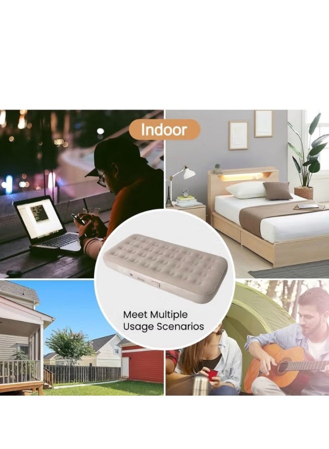 RH Air mattress with Built in Pump Raised in 2 min Quick self inflating Air Mattress , durable blow Up Mattress Air bed for Trips, Home, Camping 150*200*25 cm*25 cm with type C charger , Nozzles ,Storage bag and Air Pump - Image 3