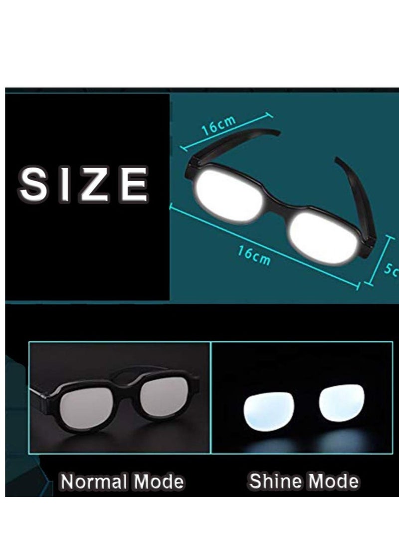 نظارات LED مضيئة، نظارات نيون، نظارات أنمي، نظارات مضحكة، نظارات متألقة جديدة، مناسبة لحفلة عيد الميلاد، تنكرية ذات طابع معين - Image 3