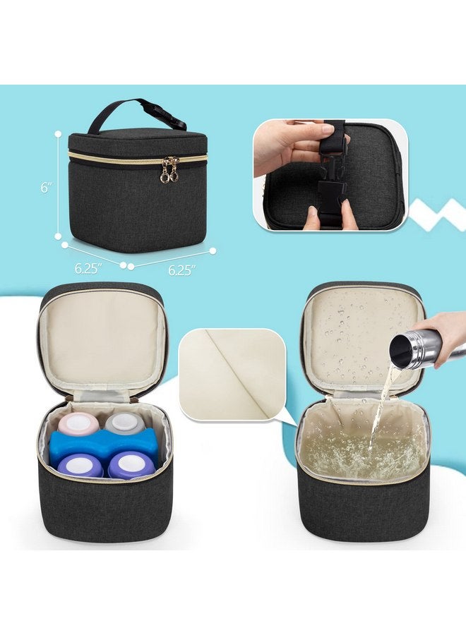 LUXJA Luxja Breast Pump Bag (with a Breastmilk Cooler Bag, a Small Carrying Case and a Waterproof Mat) Compatible with Spectra S1 and S2, Pumping Bag for Breast Pump and Extra Parts, Black  - Image 3