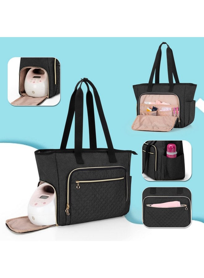 LUXJA Luxja Breast Pump Bag (with a Breastmilk Cooler Bag, a Small Carrying Case and a Waterproof Mat) Compatible with Spectra S1 and S2, Pumping Bag for Breast Pump and Extra Parts, Black  - Image 5