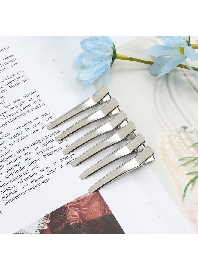 Cinaci 50 Pack 5cm/2" Small Solid Silver DIY Plain Metal Duckbill Alligator Hair Clips Barrettes Hairgrips for Women Baby Girls Toddlers Kids Hair Accessories - Image 3