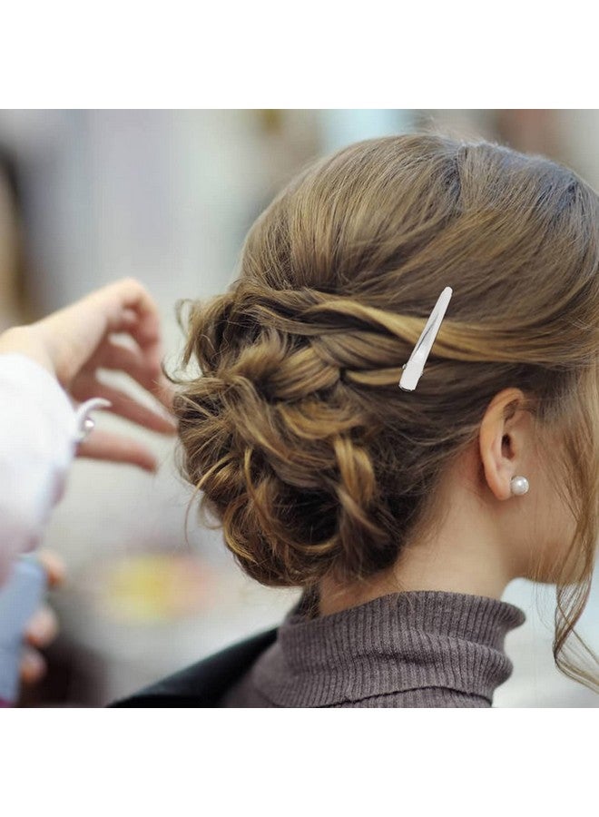 Cinaci 50 Pack 5cm/2" Small Solid Silver DIY Plain Metal Duckbill Alligator Hair Clips Barrettes Hairgrips for Women Baby Girls Toddlers Kids Hair Accessories - Image 5