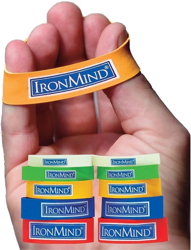 Iron Mind Expand-Your-Hand Bands 10 Pack: Kiss Elbow Pains Goodbye - Prevent, Rehab, Reduce Pain from Tennis Elbow, Carpal Tunnel. Authentic, original, effective - Image 1