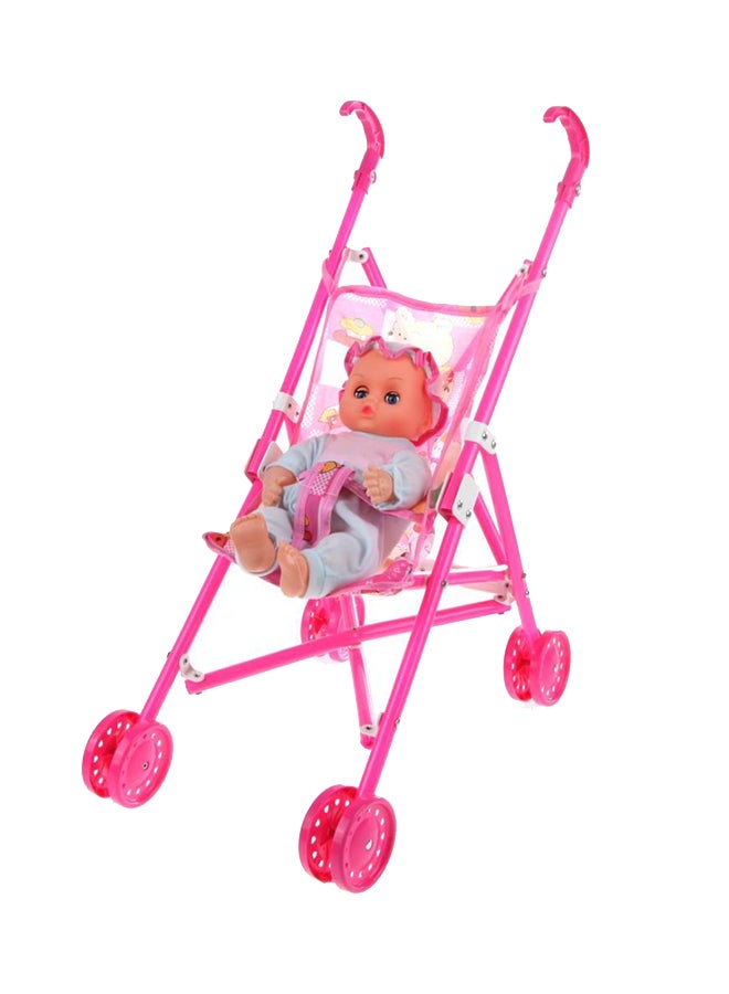 Foldable Buggy Dolls Stroller Pushchair Pram - Image 1