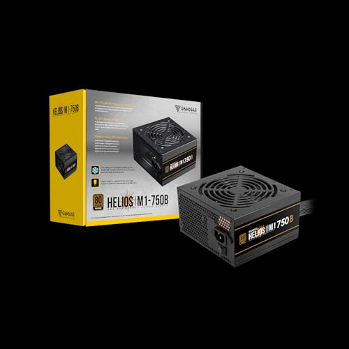 GAMDIAS Helios M1 750B Power Supply Unit, 750W 80 Plus Bronze, Non-Modular, ATX 12V V2.4, Support C6/C7 Power State, 120mm Hydraulic Bearing Fan, Flat Black Cables - 3 Year Warranty - Image 5