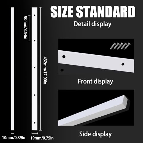 KETIPED 2 Pack Crosscut Sled for Table Saw, Miter Slot Runners, 3/4" x 3/8" x 17" Premium UHMW Miter Bar with Predrilled Holes & Screws Ideal for U Tracks, Router Table, Bandsaw, Coping Sled,MGJ-105W - Image 2