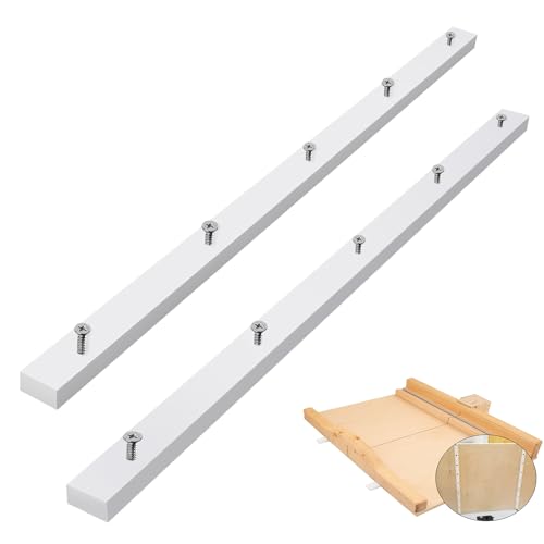 KETIPED 2 Pack Crosscut Sled for Table Saw, Miter Slot Runners, 3/4" x 3/8" x 17" Premium UHMW Miter Bar with Predrilled Holes & Screws Ideal for U Tracks, Router Table, Bandsaw, Coping Sled,MGJ-105W - Image 1