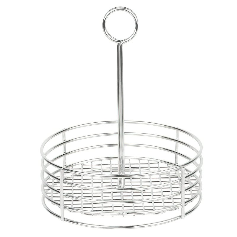 Get G.E.T. Stainless Steel Round Condiment Caddy - Table Caddies Collection, 7.5 - Image 1