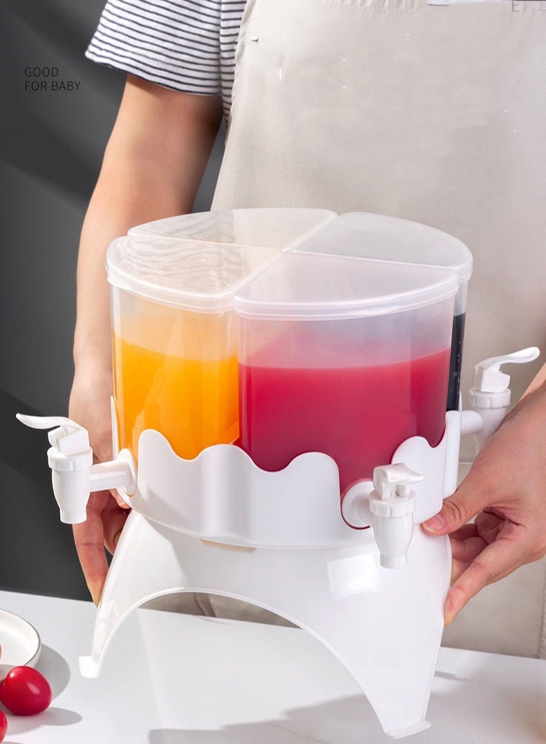 Home 4 in 1 Rotary Cold Kettle 4L Built-in Faucet Removable Rotary Refrigerator Homemade Beverage Water Dispenser Fruit Tea Coffee Maker can be used for outdoor parties and family gatherings - Image 4