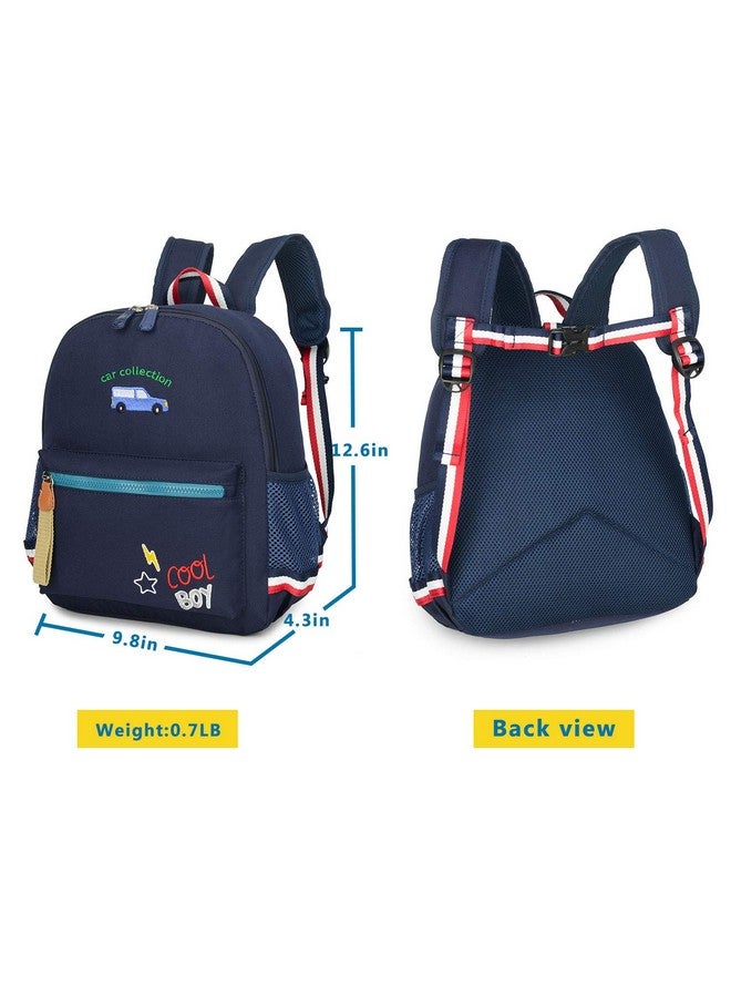 willikiva Cartoon Bus 12 Kindergarten Backpack for Kids Girls and Boys,Waterproof Preschool Toddler Backpack Wiht Leash and Safety Harness(Deep Blue) - Image 2