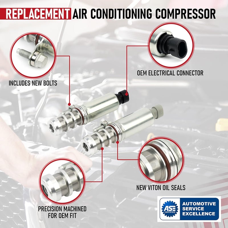 AA Ignition Intake and Exhaust Camshaft Position Actuator Solenoid Valve Kit, Replaces 12655420, 12655421, Compatible with Chevy, GMC 2.0, 2.2, 2.4L - HHR, Cobalt,Equinox, Malibu, G6 and other GM Vehicles - Image 4