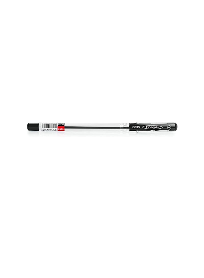 تشيلو قلم حبر جاف CELLO FineGrip 0.7 مم أسود - عبوة تحتوي على 5 قطع - Image 2