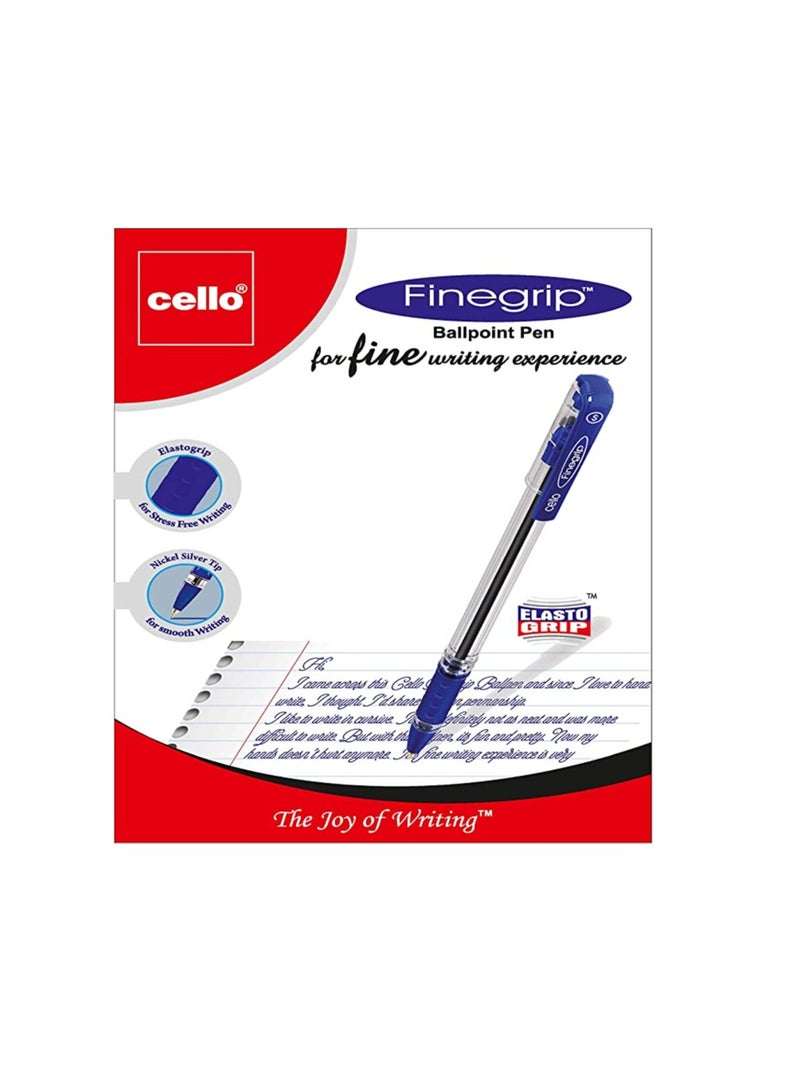 تشيلو قلم حبر جاف CELLO FineGrip 0.7 مم أسود - عبوة تحتوي على 5 قطع - Image 4