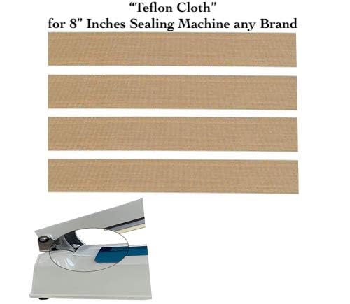 Awadh Teflon Heat Cloth for 8 inches Size Sealing Machine Brown and White Pack of 4 - Image 2
