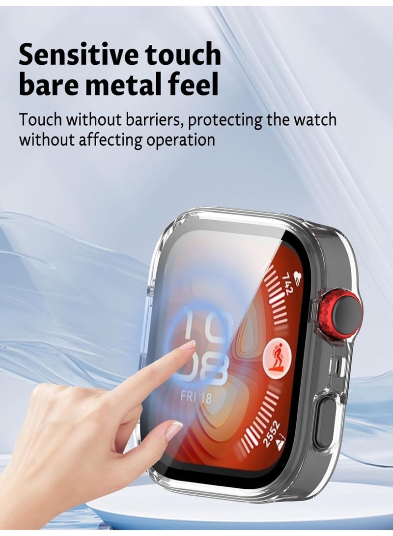 Huawei Watch Fit 5 Case Hard PC Case with Tempered Glass Screen Protectors Full Protective Cover - Image 5