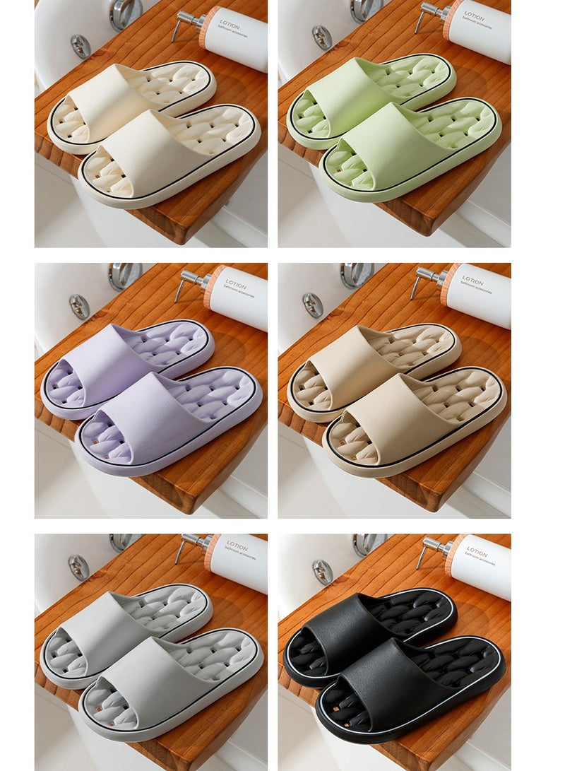 Breathable Slippers Lndoor Non-Slip Slippers For Men And Women's Bathroom Leaky Slippers Do Not Smell - Image 3