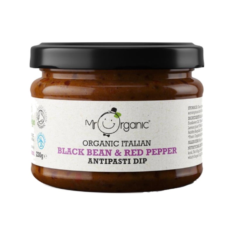 Mr organic Antipasti Dip, Black Bean & Red Pepper - 230g, UK - Image 2