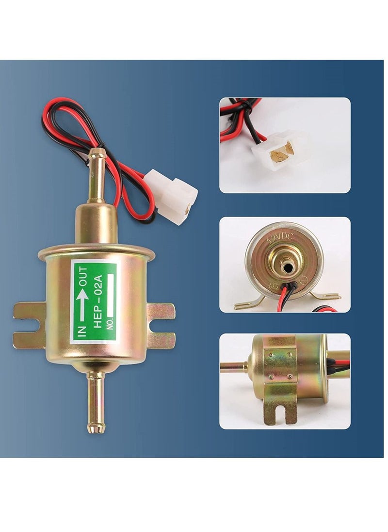 SYOSI Universal 12V Heavy Duty Electric Fuel Pump Metal Solid Petrol For Motorcycle Carburetor ATV Trucks Boats For Gasoline or Diesel Engine  - Image 5