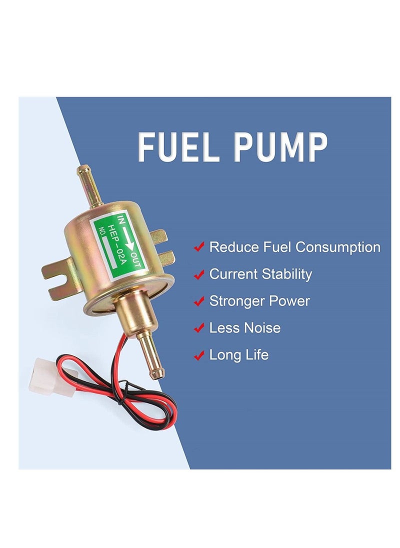 SYOSI Universal 12V Heavy Duty Electric Fuel Pump Metal Solid Petrol For Motorcycle Carburetor ATV Trucks Boats For Gasoline or Diesel Engine  - Image 4