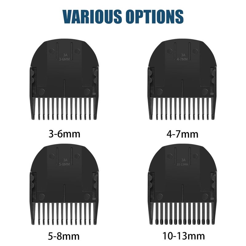 Amorka 4 Professional Hair Trimmer Guards Cutting Guides for Manscaped The Lawn Mower 3.0 with Organizer - From 1/8" to 1/2" inch - Precisely Fit for Manscaped Lawn Mower 3.0 Replacement Combs - Image 3