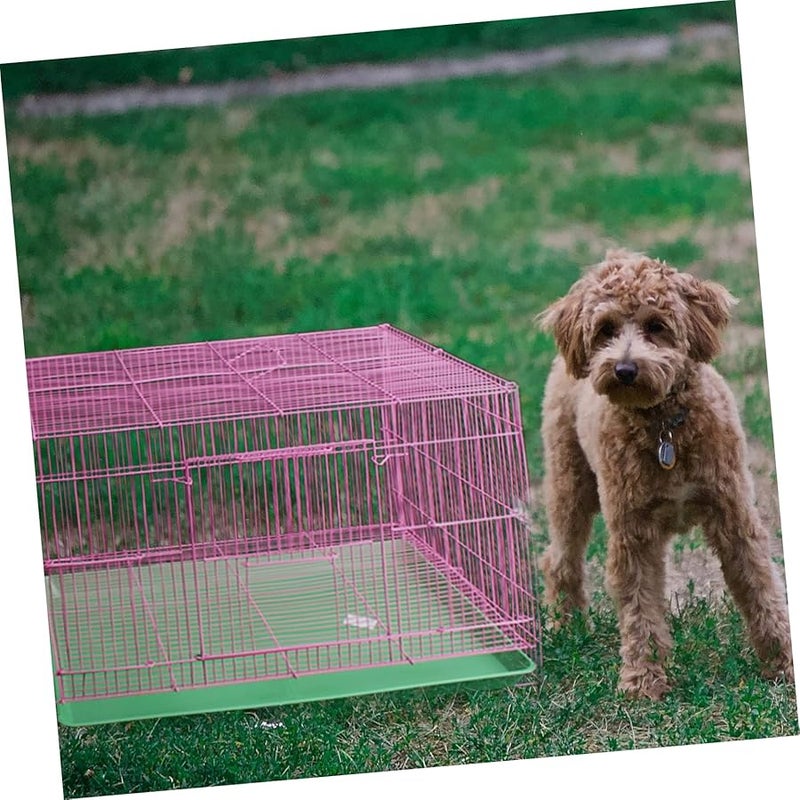 Angoily 3 قطع صينية قفص الحيوانات الأليفة المرحاض اللون الأخضر 37.5 × 27.5 سم سهلة التنظيف للخنازير الغينية الدجاج الحيوانات - Image 5