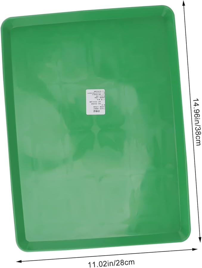 Angoily 3 قطع صينية قفص الحيوانات الأليفة المرحاض اللون الأخضر 37.5 × 27.5 سم سهلة التنظيف للخنازير الغينية الدجاج الحيوانات - Image 4