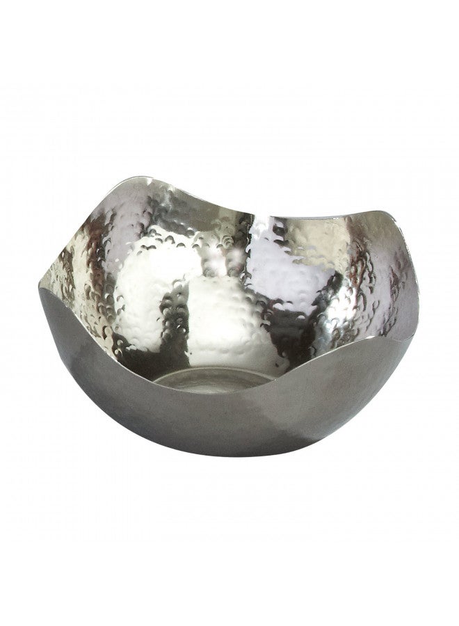 Elegance Hammered 6-Inch Stainless Steel Bowl, 6" x 6" x 3",24 ounces,Silver - Image 3