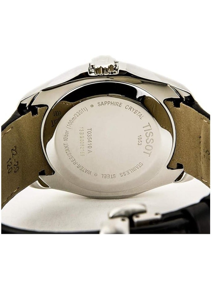 TISSOT - Tissot Couturier Men's Black Dial Leather Band Watch - Image 1