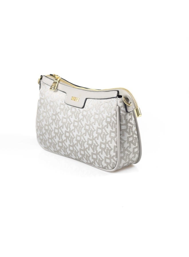 Donna Karan 2026 New Style Ready Stock Women Vintage  Baguette Shoulder Bag Monogram Pattern Inspired PU Leather Chain Spliced  Zipper Closure Ladies Underarm   Purse Daily Office Evening Party Handbag - Image 2