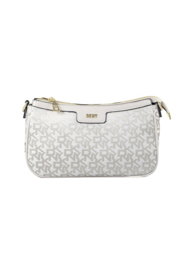 Donna Karan 2026 New Style Ready Stock Women Vintage  Baguette Shoulder Bag Monogram Pattern Inspired PU Leather Chain Spliced  Zipper Closure Ladies Underarm   Purse Daily Office Evening Party Handbag - Image 1