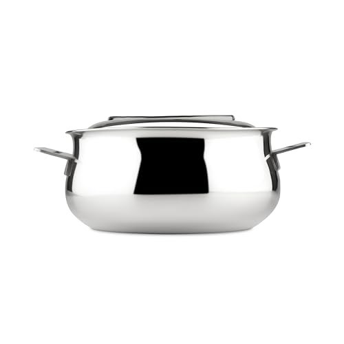 FnS Monja Stainless Steel Double Wall Insulated Designer Casserole with Lid | BPA Free | Odour Proof| Easy to Carry | Easy to Store | Ideal for Chapatti | Roti | Serving Casserole (1600 ml) - Image 4