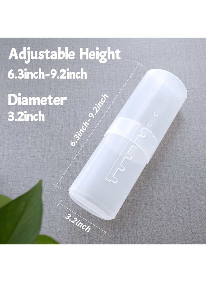 OCHEAL Retractable Makeup Brush Holders, Brushes Organizer Plastic Clear Travel Makeup Brush Case Brushes Container Cup Dustproof Storage for Women and Girls Makeup Artist  - Image 4