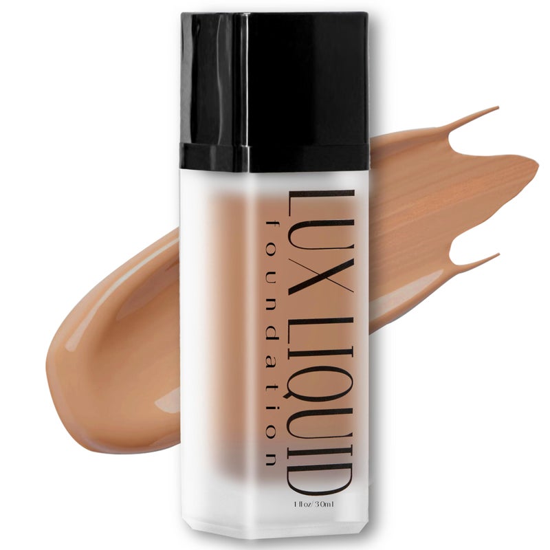 BaeBlu Organic Aloe-Based LUX Liquid Foundation, Natural Vegan Gluten-Free Made in USA, Cinnamon - Image 1