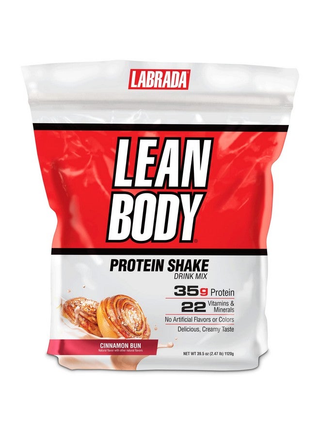 LABRADA Nutrition Lean Body Hi-Protein Meal Replacement Shake, Cinnamon Bun, 2.47 Pound Packaging May Vary - Image 1