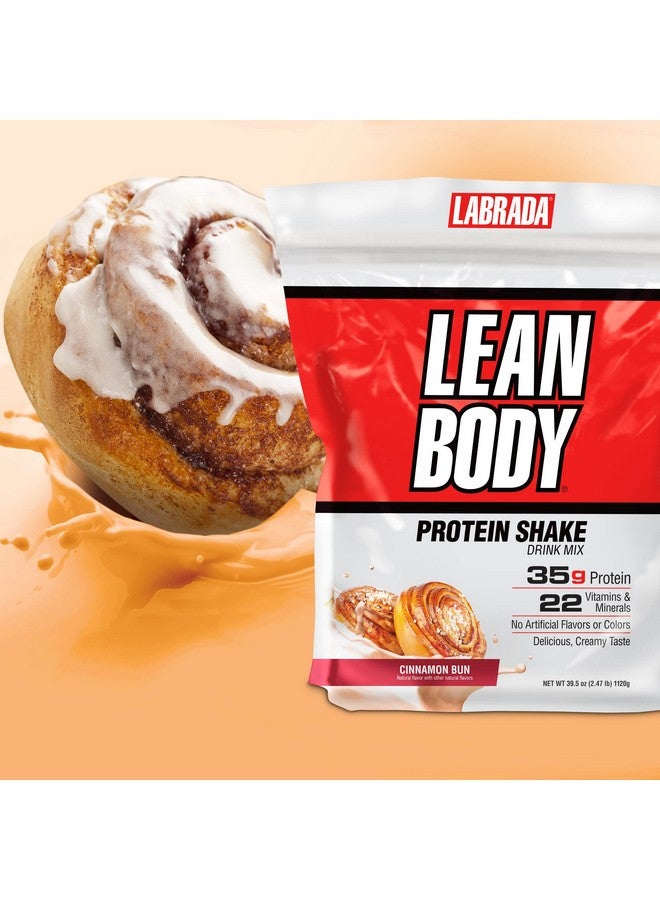 LABRADA Nutrition Lean Body Hi-Protein Meal Replacement Shake, Cinnamon Bun, 2.47 Pound Packaging May Vary - Image 2